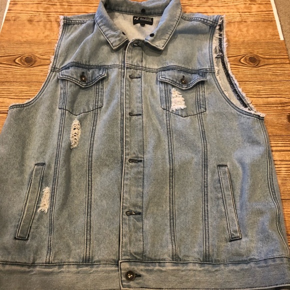 Rude Jackets \u0026 Coats | 2x Ladies Rude Denim Vest | Color: Blue | Size: 2x | Kdphipps's Closet